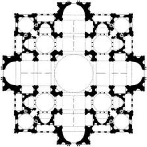 Bramante's Plan of St. Peters Cathedral