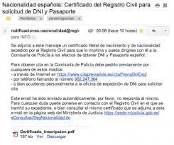 Nacimiento correo electrónico