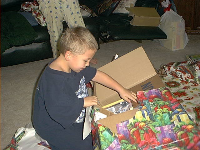 Me opening presents