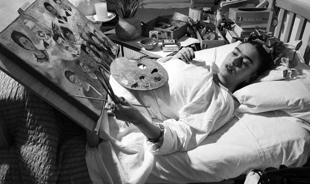 Frida Painting while bedridden