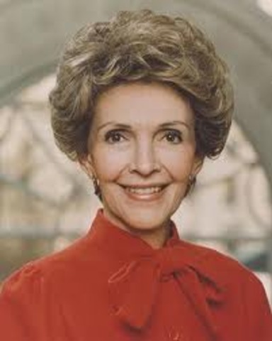 Nancy Reagan launches her "Just Say No" anti-drug campaign