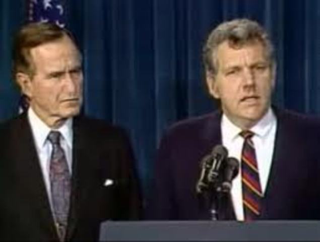 President George H.W. Bush creates the Office of National Drug Control Policy and appoints William Bennett as the head of the program.