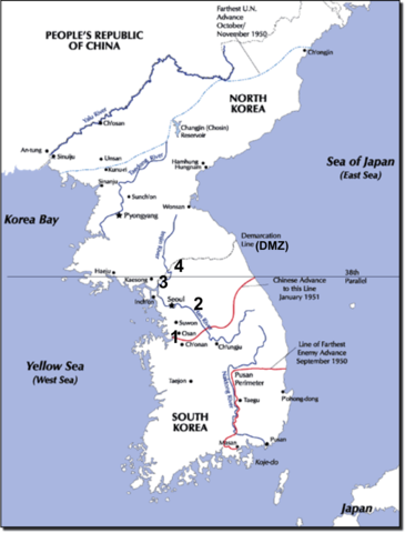 First battle between the U.S. Army and the NKPA
