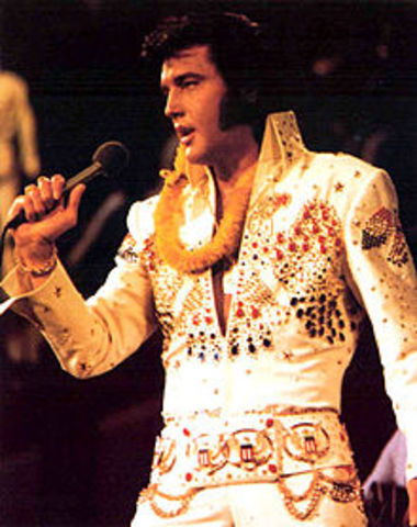 Elvis Presley releases his songs.