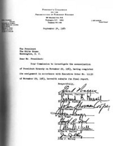 Warren Report on JFK's Assassination Issued