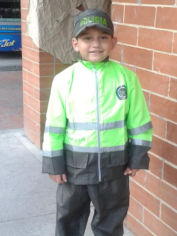 On Halloween I dressed up as a police officer