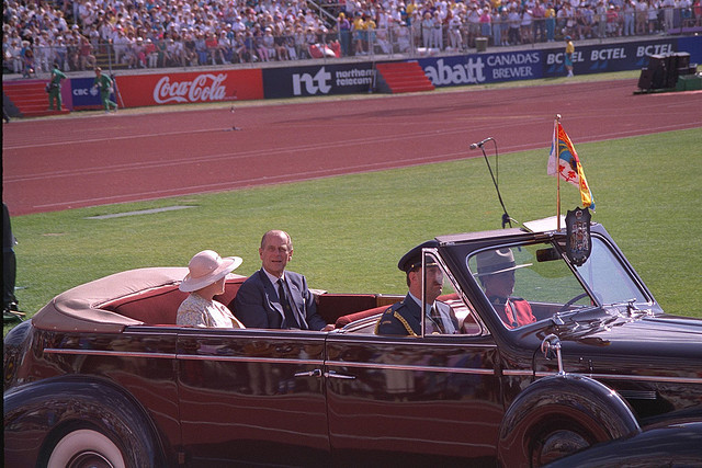 Prince Philip opens the Commonwealth Games.