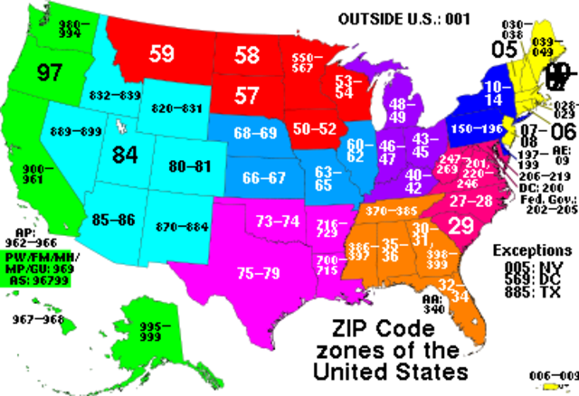 ZIP Codes are introduced to the U.S.