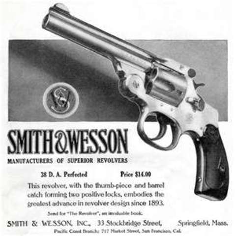 Smith & Wesson founded its business in Springfield, Mass. Horace Smith, a toolmaker, and Daniel Wesson, a former apprenticed gunsmith, combined their skills to produce a revolutionary handgun