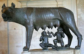 Estatua Luperca, Ròmul i Rem