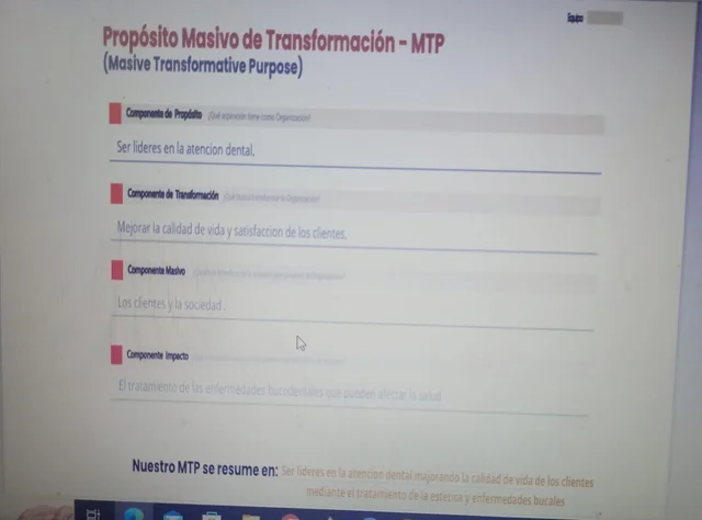 propósito masivo de trasformación MPT