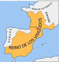 Creación del reino visigodo de Tolosa