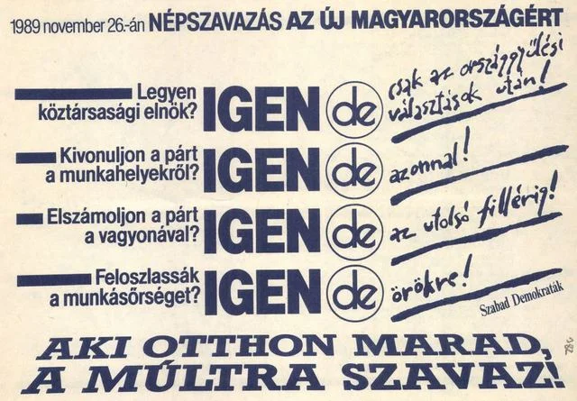 A 4 igenes népszavazás