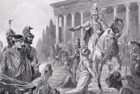 Alexander's first battle