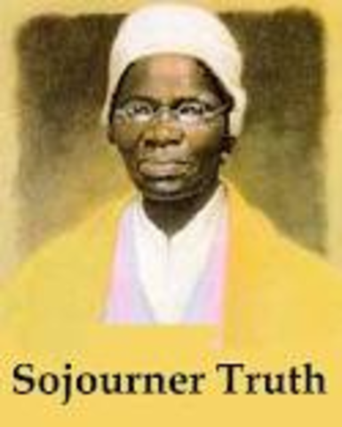 Sojourner Truth delivers her speech, “And Ain’t I A Woman”