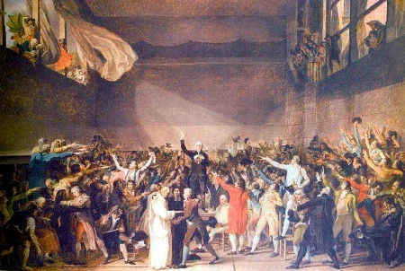 Inauguración de Los Estados Generales en Francia y juramento del Juego de la Pelota.