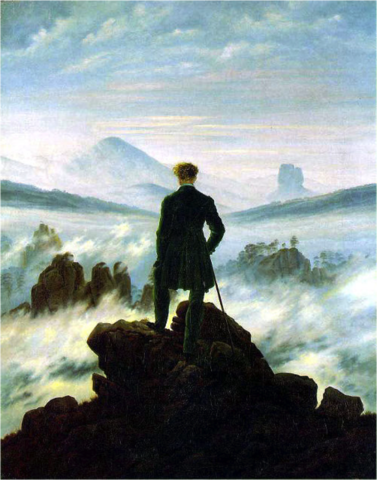 Wanderer Above the Sea of Fog, Caspar David Friedrich