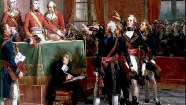 Napoleón da el golpe de Estado del 18 de brumario y acaba con el Directorio.