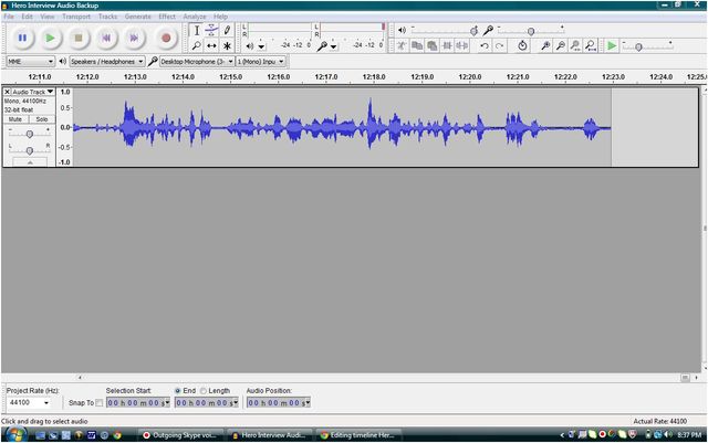 Recorded Audio/Video Interview with Uncle