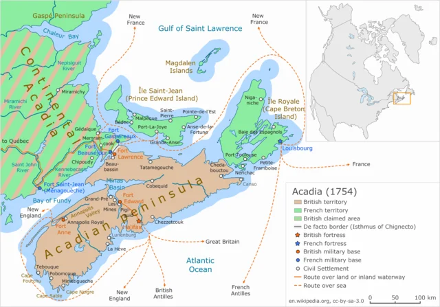 British conquer the Colony of Acadia, New France