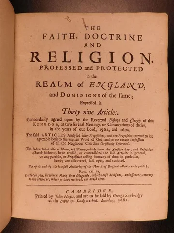 39 Articles of Faith
