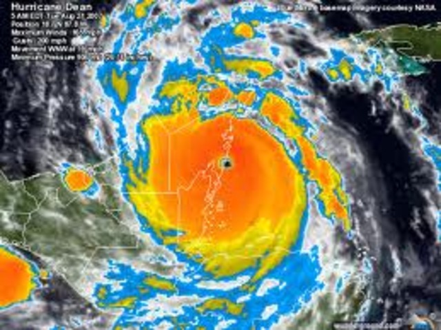 Hurricane Dean hits the Caribbean