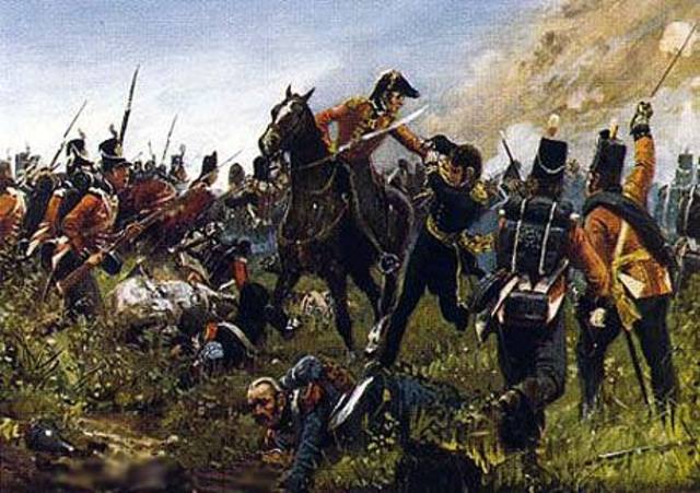Allied British, Dutch, and German forces defeat Napoleon at Waterloo