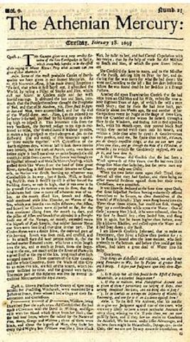 The Athenian Mercury published