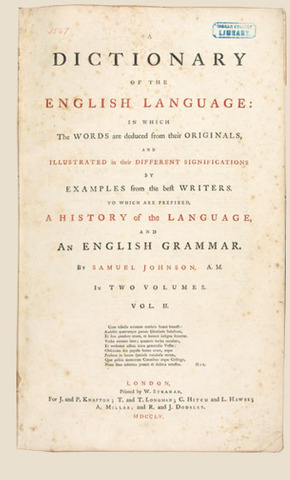 Dictionary of the English Language by Samuel Johnson published