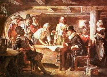 Se firma el pacto de Mayflower