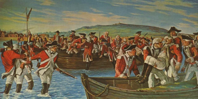 Las tropas inglesas se retiran de Boston