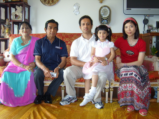 family gathering with paternal grandparents