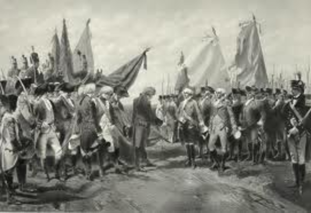 British troops surrender at Yorktown