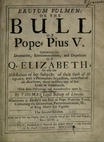 Excommunication of Elizabeth