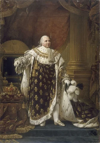 Inicio del reinado de Luis XVIII en Francia.