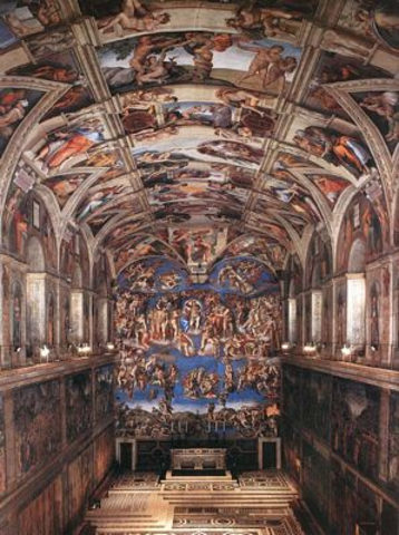 The cieling of the Sistine Chaple was finished