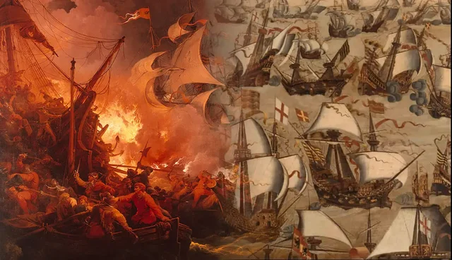 The defeat of the Spanish Armada