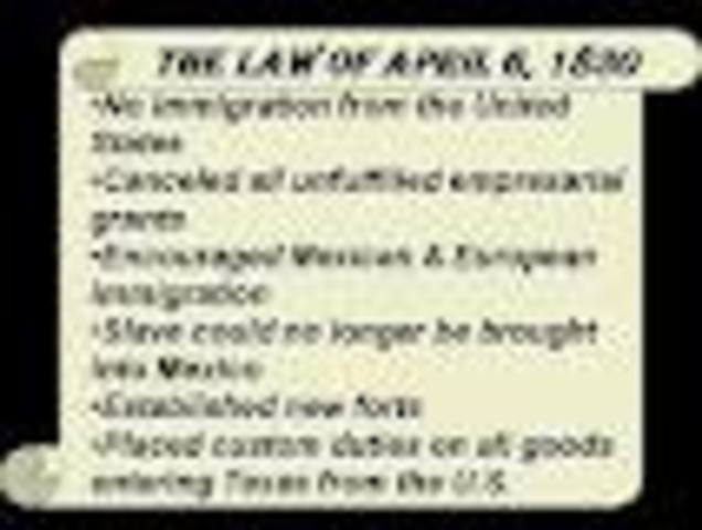 Law of April 6th, 1830