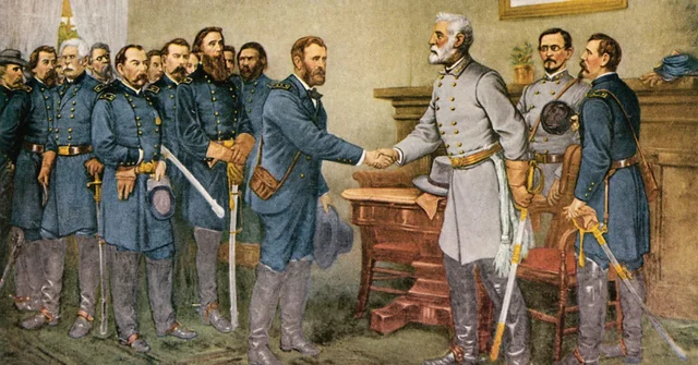 Robert E Lee surrenders