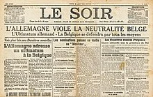 Invasión de Bélgica por los Alemanes