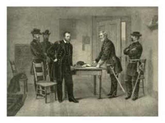 Robert E. Lee Surrenders to Grant