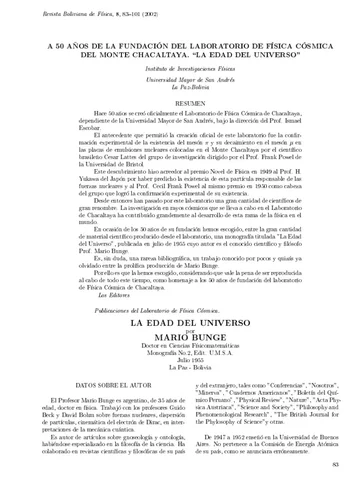 La edad del Universo