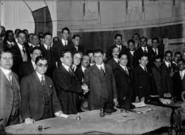 Adolfo de la Huerta es candidato del Partido Coorporativista Nacional.