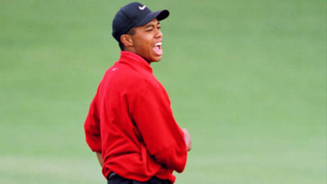 Tiger Woods wins his 1st Masters