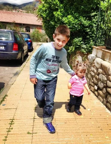 Paseig amb el germà a Camprodon.