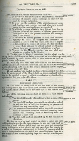 all states passed Education Acts removing state aid