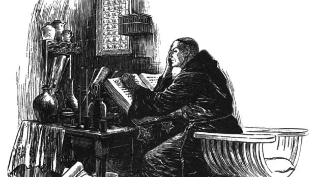 Roger Bacon "Lente en el microscopio"