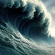 Massive tsunami wave