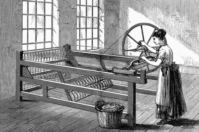 Creación de la Spinning Jenny por James Hargraves.