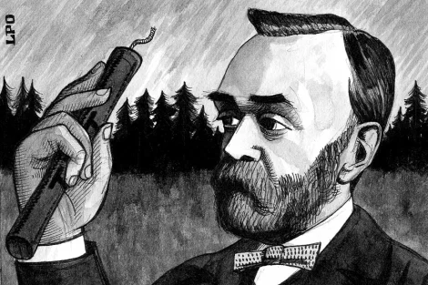 Alfred Nobel inventa la dinamita.